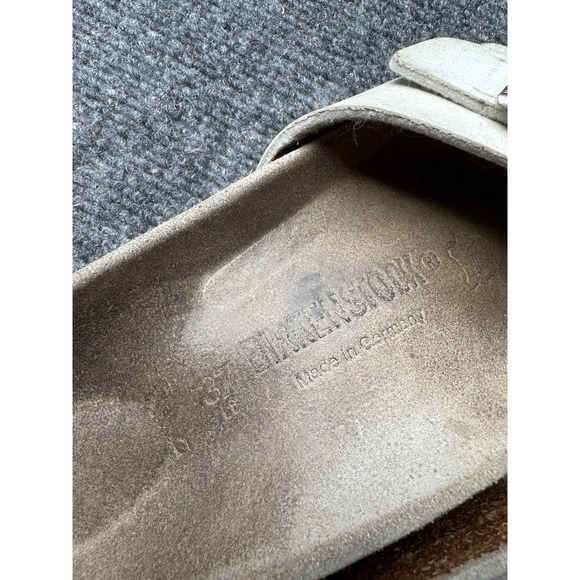 Womens Sandals Birkenstock Madrid White Leather Buckle, Size US 6 EU 37